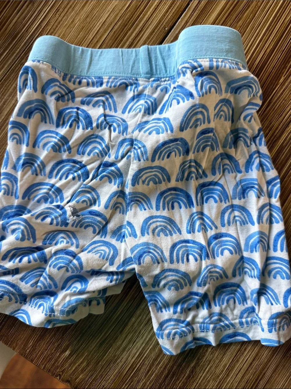 Little Sleepies Blue Rainbow Print Pajama Set - Short Sleeve Top & Shorts